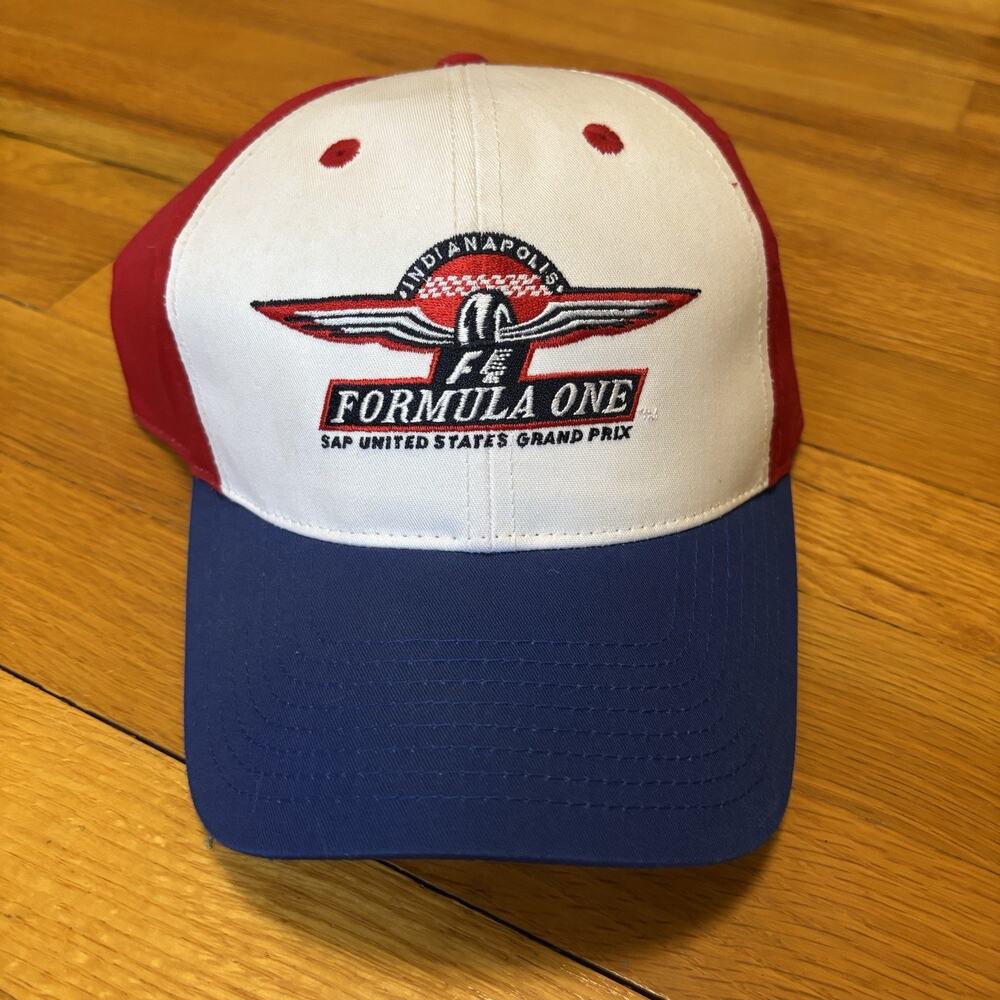 NWOT Vintage Indianapolis Speedway New Deadstock Racing Cap Adjustable NOS Blue